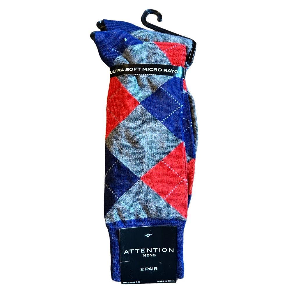 NWT Argyle Crew Socks Two Pack